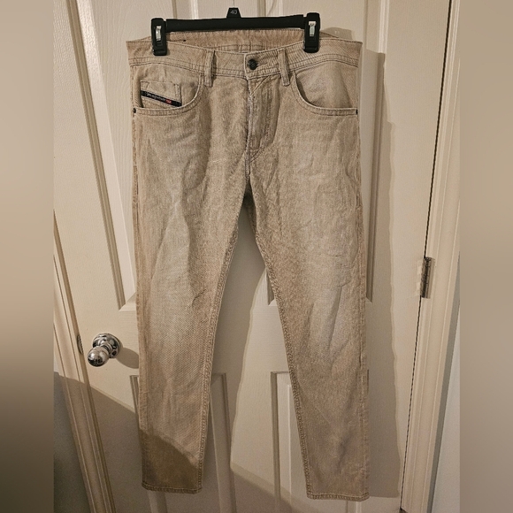 Mens Diesel Stretch Slim Skinny Brown Jeans 32